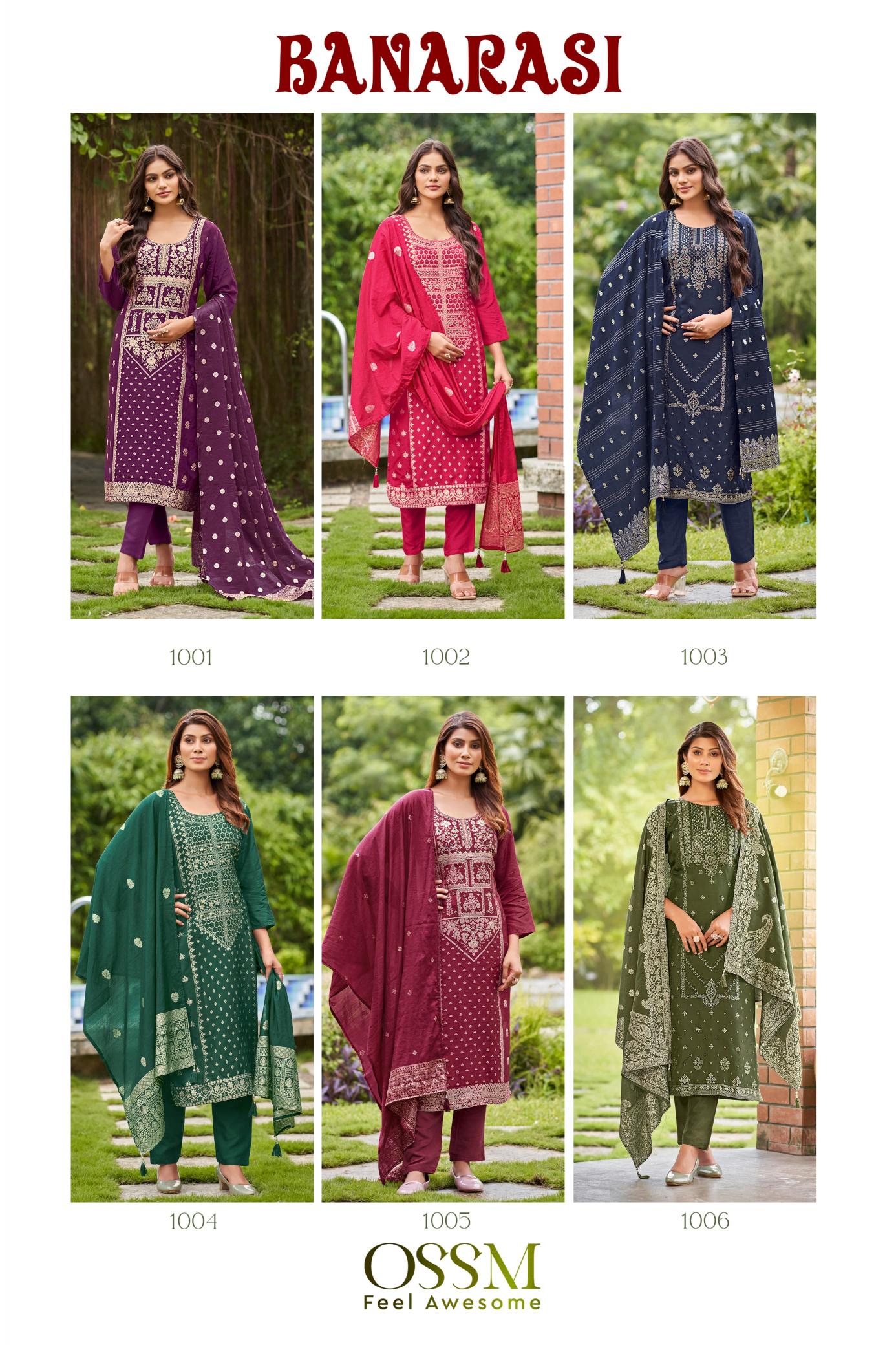 Ossm Banarasi Fancy Kurti Wholesale Catalog