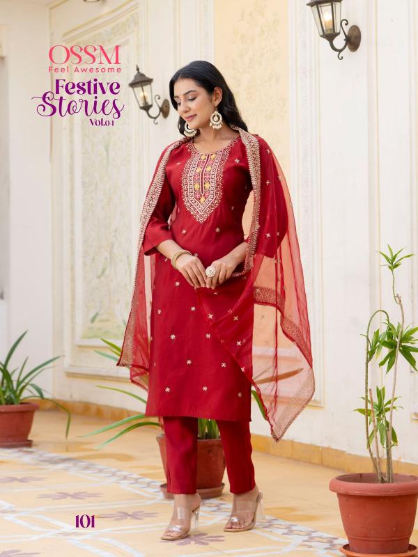OSSM FESTIVE STORIES Vol 4 Kurti Wholesale Catalog