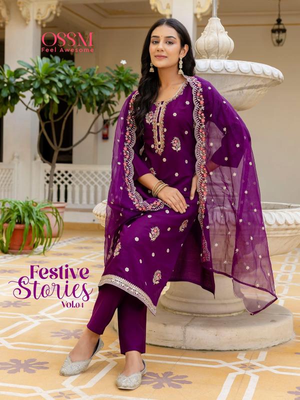 OSSM FESTIVE STORIES Vol 4 Kurti Wholesale Catalog