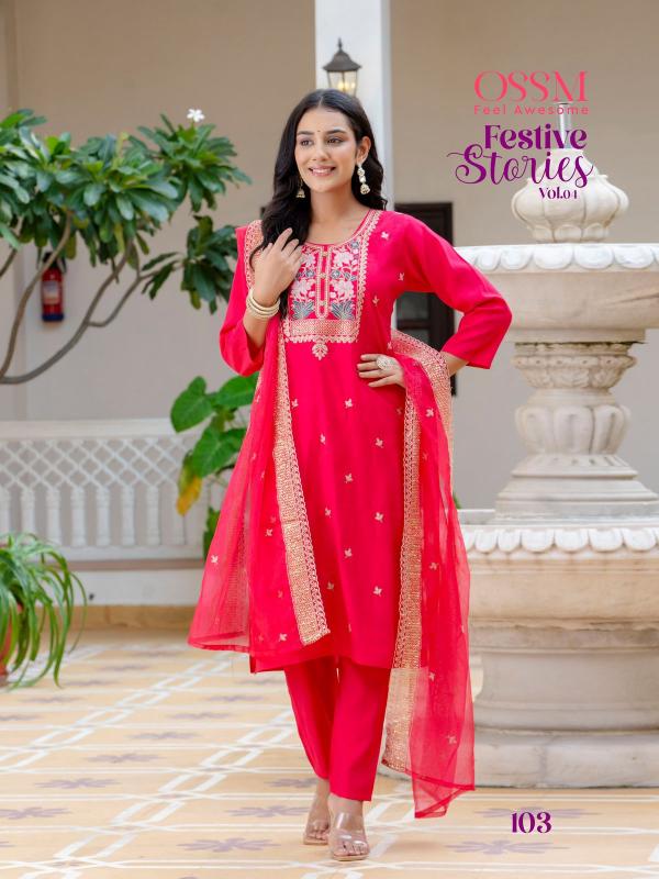 OSSM FESTIVE STORIES Vol 4 Kurti Wholesale Catalog
