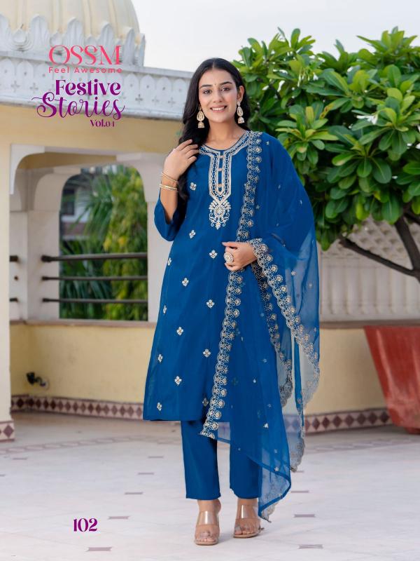 OSSM FESTIVE STORIES Vol 4 Kurti Wholesale Catalog