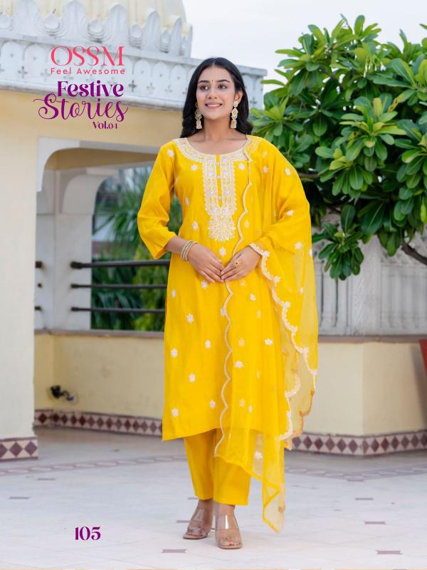 OSSM FESTIVE STORIES Vol 4 Kurti Wholesale Catalog