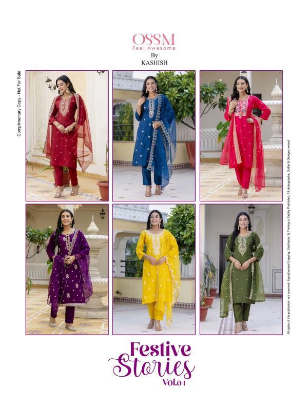 OSSM FESTIVE STORIES Vol 4 Kurti Wholesale Catalog