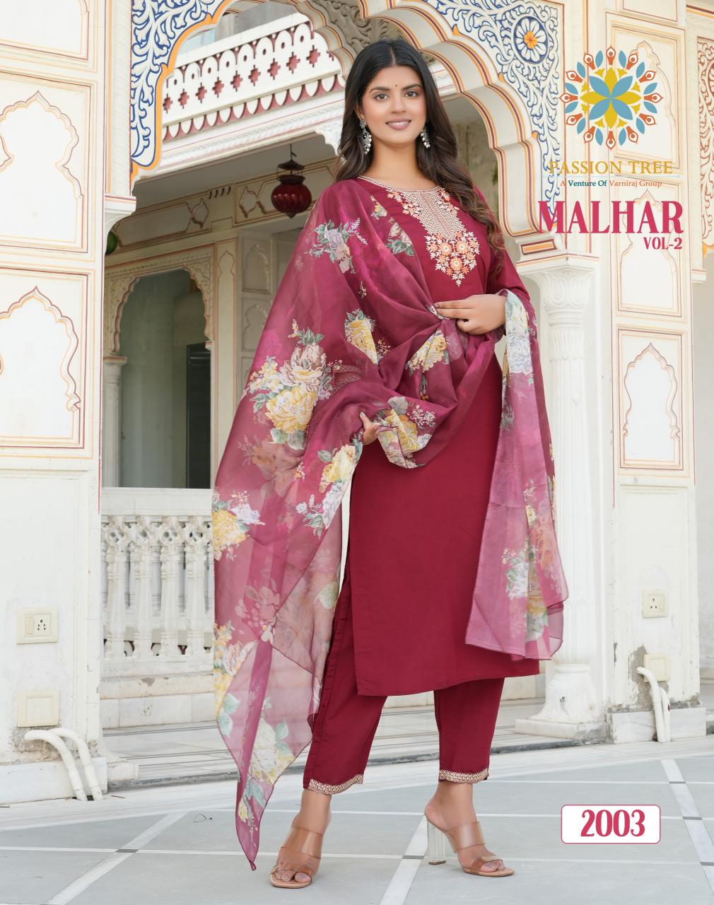 Passion Tree Malhar Vol 2 Embroidered Kurtis Online india Wholesale Catalog