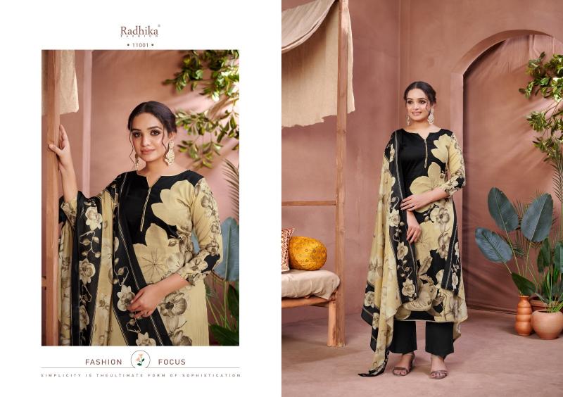 Radhika Azara Floral Printed Dress Material Wholesale Catalog