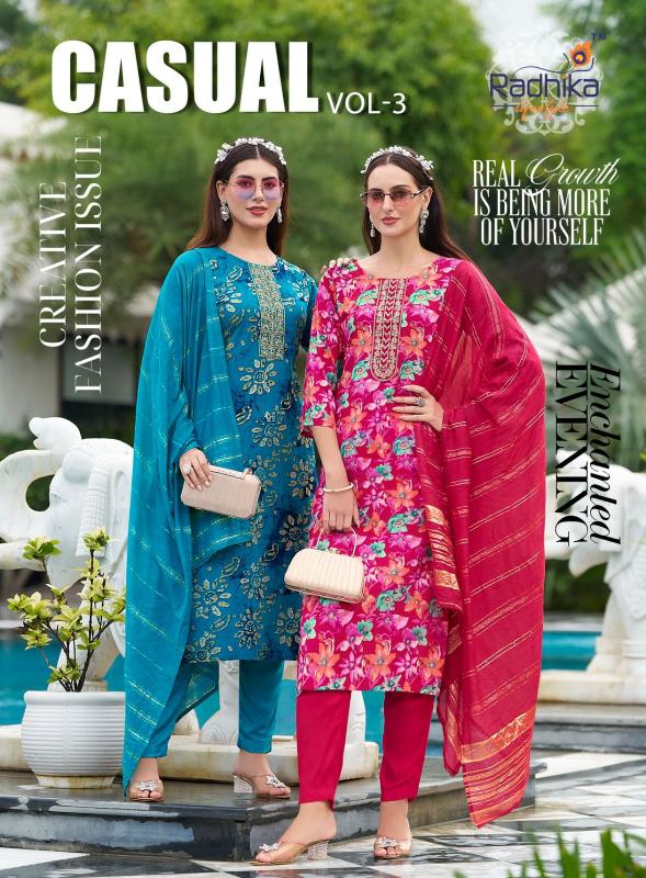 Radhika Casual Vol 3 Rayon Kurti Wholesale Catalog