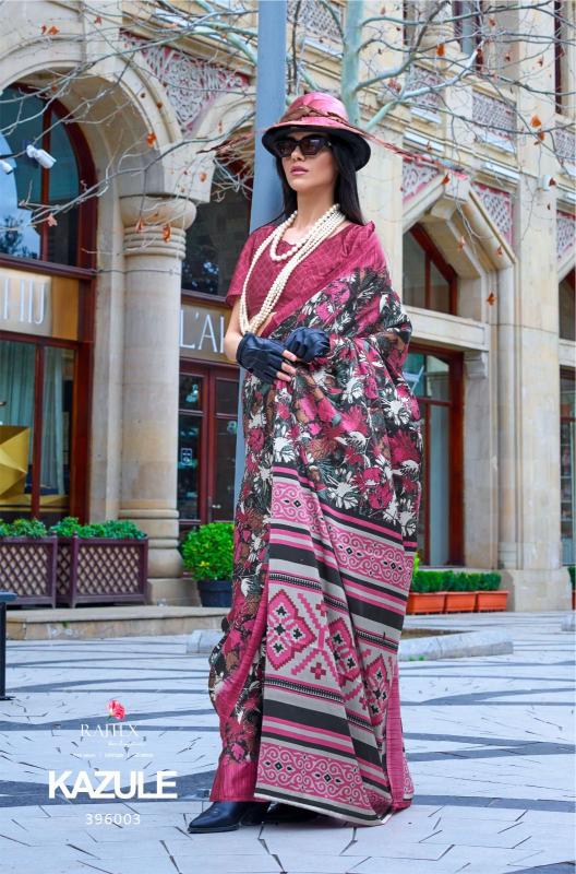 Rajtex Kazule Printed Fancy Saree Wholesale Catalog