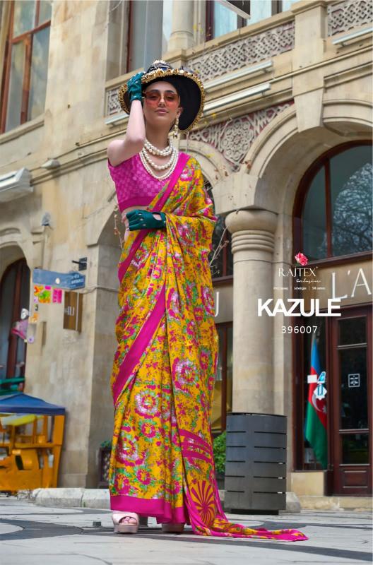 Rajtex Kazule Printed Fancy Saree Wholesale Catalog