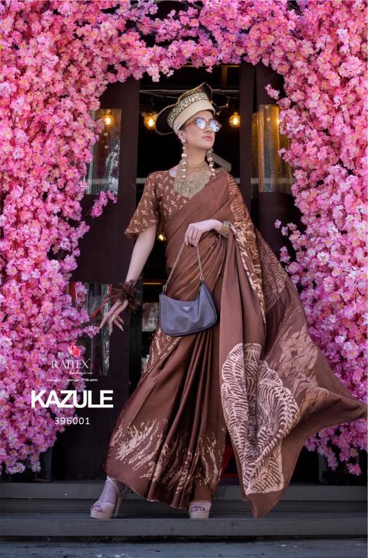 Rajtex Kazule Printed Fancy Saree Wholesale Catalog