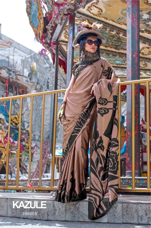 Rajtex Kazule Printed Fancy Saree Wholesale Catalog