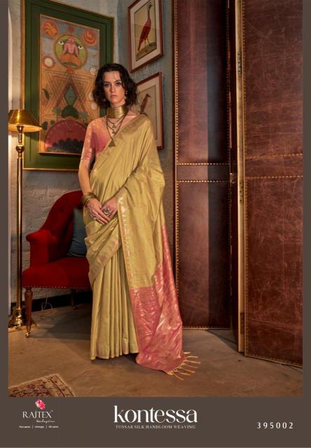 Rajtex Kontessa Tussar Silk Handloom Weaving Saree Wholesale catalog