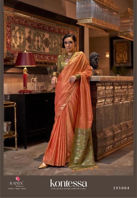 Rajtex Kontessa Tussar Silk Handloom Weaving Saree Wholesale catalog