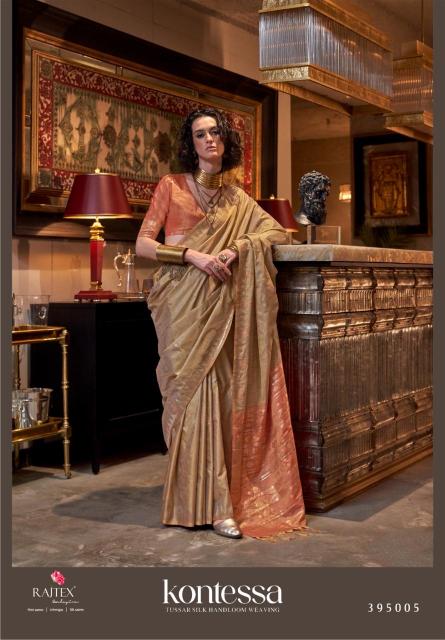 Rajtex Kontessa Tussar Silk Handloom Weaving Saree Wholesale catalog