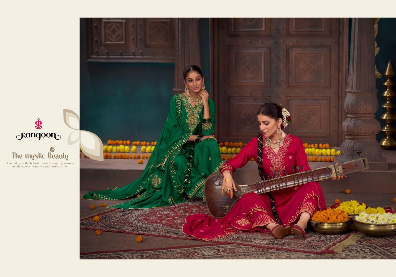 Rangoon Akshara Maroon Silk Kurtis Online India Wholesale Catalog