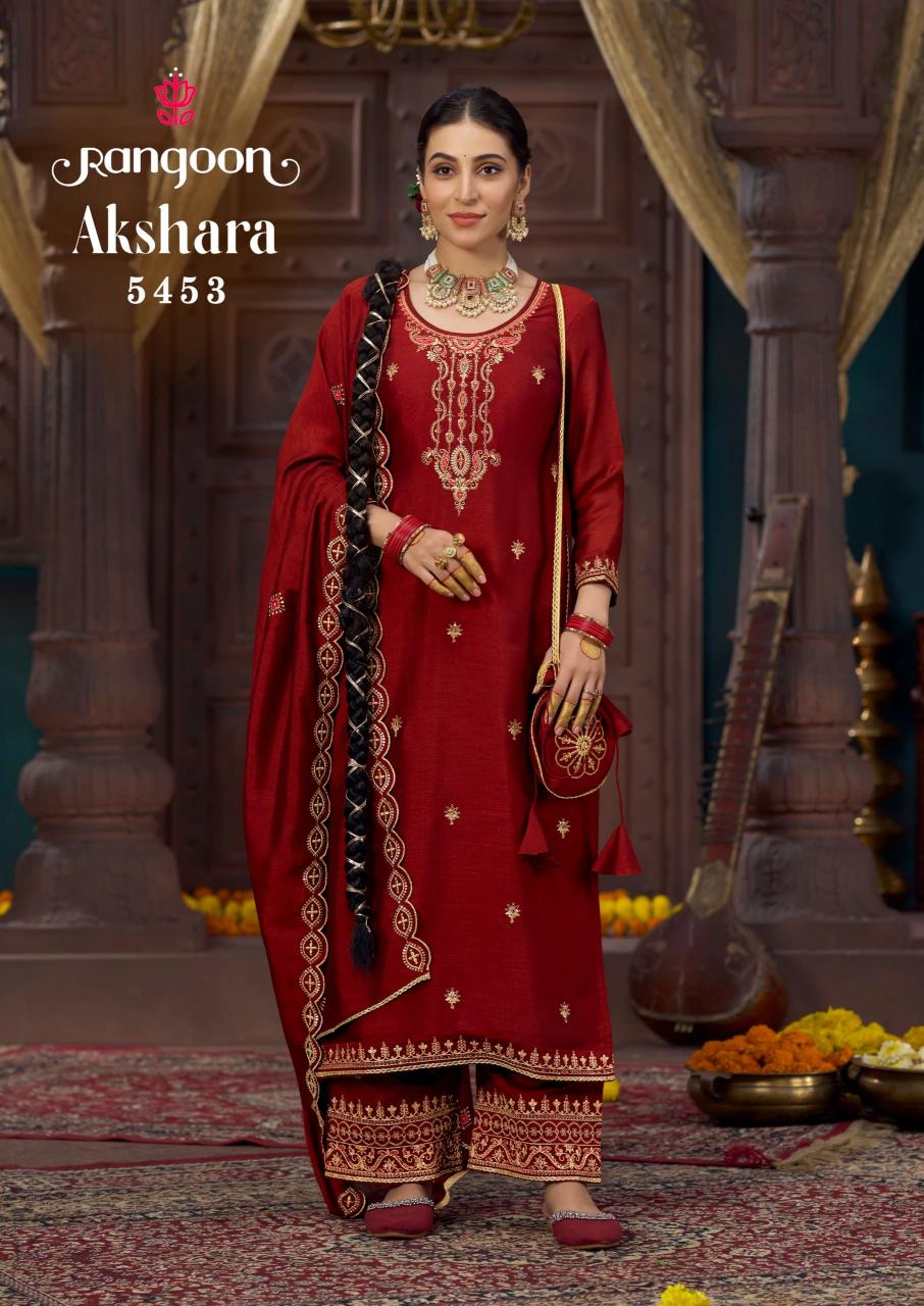 Rangoon Akshara Maroon Silk Kurtis Online India Wholesale Catalog