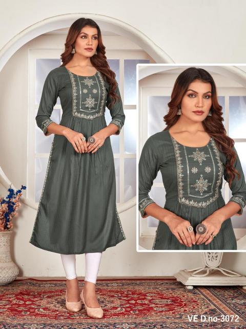 Sabella D no.3067 To 3072 Rayon Kurti Wholesale Catalog