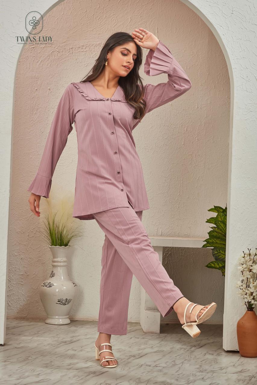 Sabella D no - SW232 Onion Pink Co Ord Set Wholesale Catalog