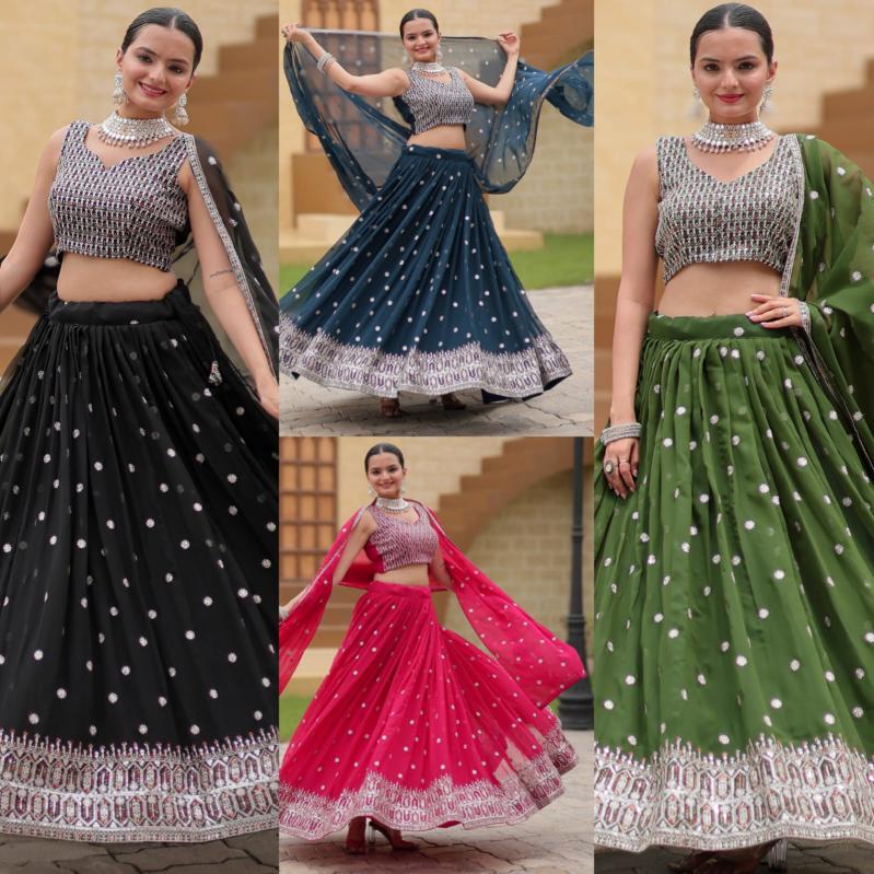 Sabella Gulnaz Designer Georgette Lehenga Choli Wholesale Catalog