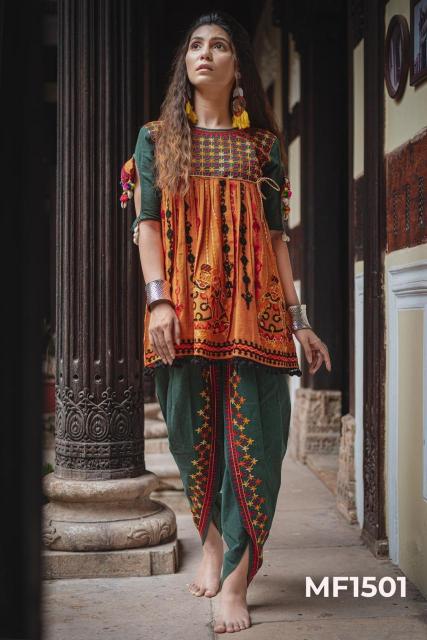 Sabella Kath-Putli Kedia and Tulip Pants traditional colours kurtis in india Wholesale Catalog