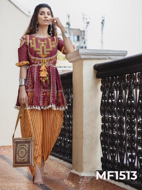 Sabella Kath-Putli Kedia and Tulip Pants traditional colours kurtis in india Wholesale Catalog