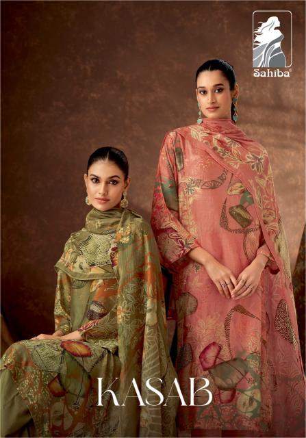 Sahiba Kasab Muslin Digital Printed Salwar Kameez Wholesale Catalog