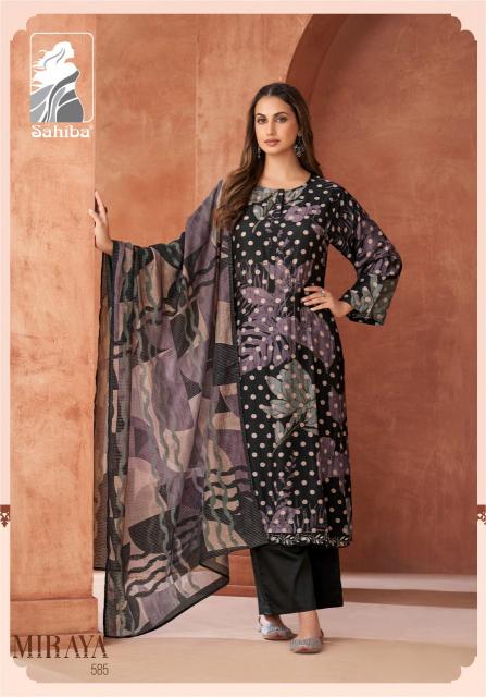 SAHIBA MIRAYA Muslin Digital Printed Salwar Kameez Wholesale Catalog