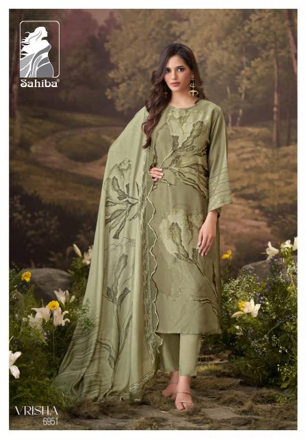 Sahiba Vrisha Viscose Simmer Digital Printed Salwar Kameez Wholesale Catalog