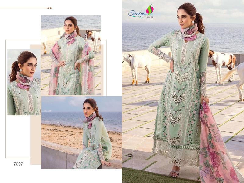 SANIYA D no.7097 Pakistani Suit Wholesale Catalog 