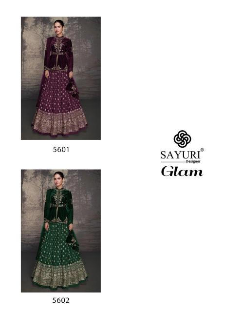 Sayuri Glam Velvet Top Designer Lehenga Choli Wholesale catalog