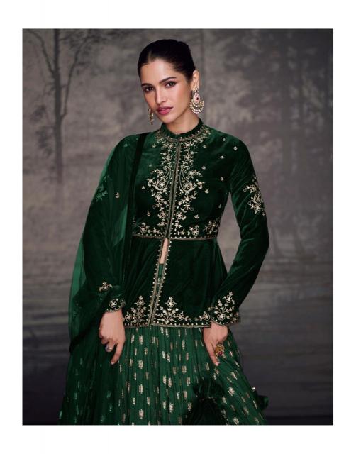 Sayuri Glam Velvet Top Designer Lehenga Choli Wholesale catalog