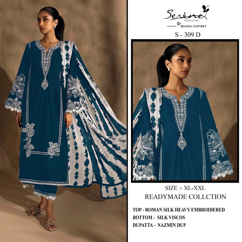 SERINE S 309 A-B-C-D Pakistani Suits Wholesale Catalog