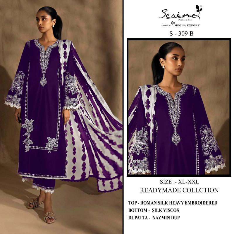 SERINE S 309 A-B-C-D Pakistani Suits Wholesale Catalog