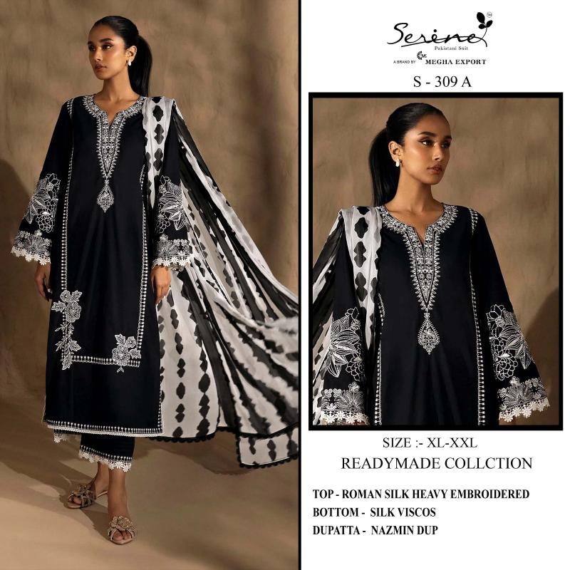 SERINE S 309 A-B-C-D Pakistani Suits Wholesale Catalog