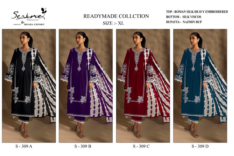SERINE S 309 A-B-C-D Pakistani Suits Wholesale Catalog