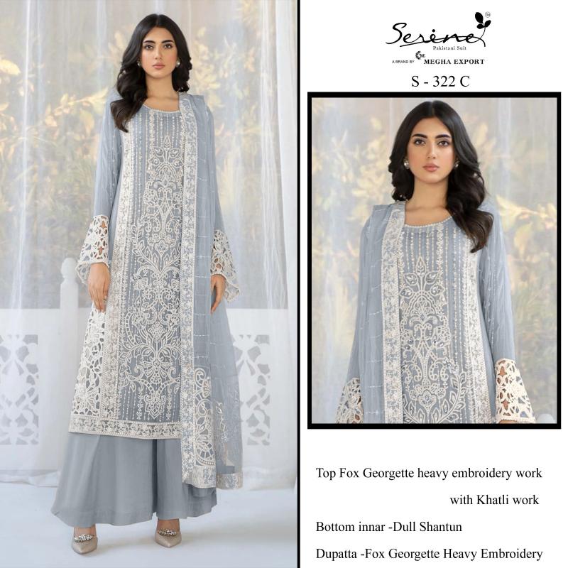 SERINE S 322 A-B-C-D pakistani suits in wholesale price Wholesale Catalog