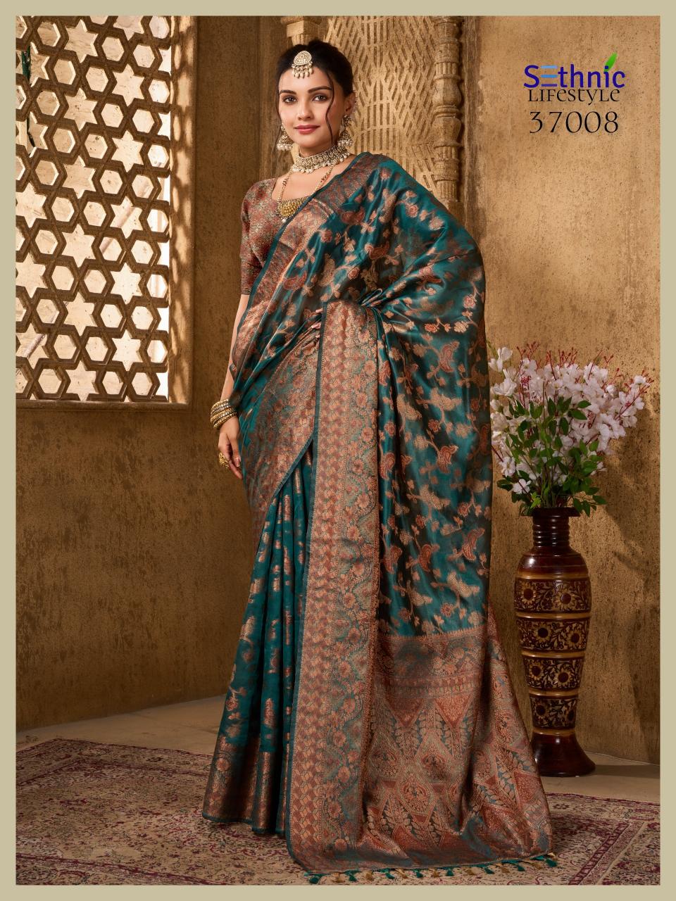 Sethnic Evogue 2 Organza Fancy Saree Wholesale Catalog