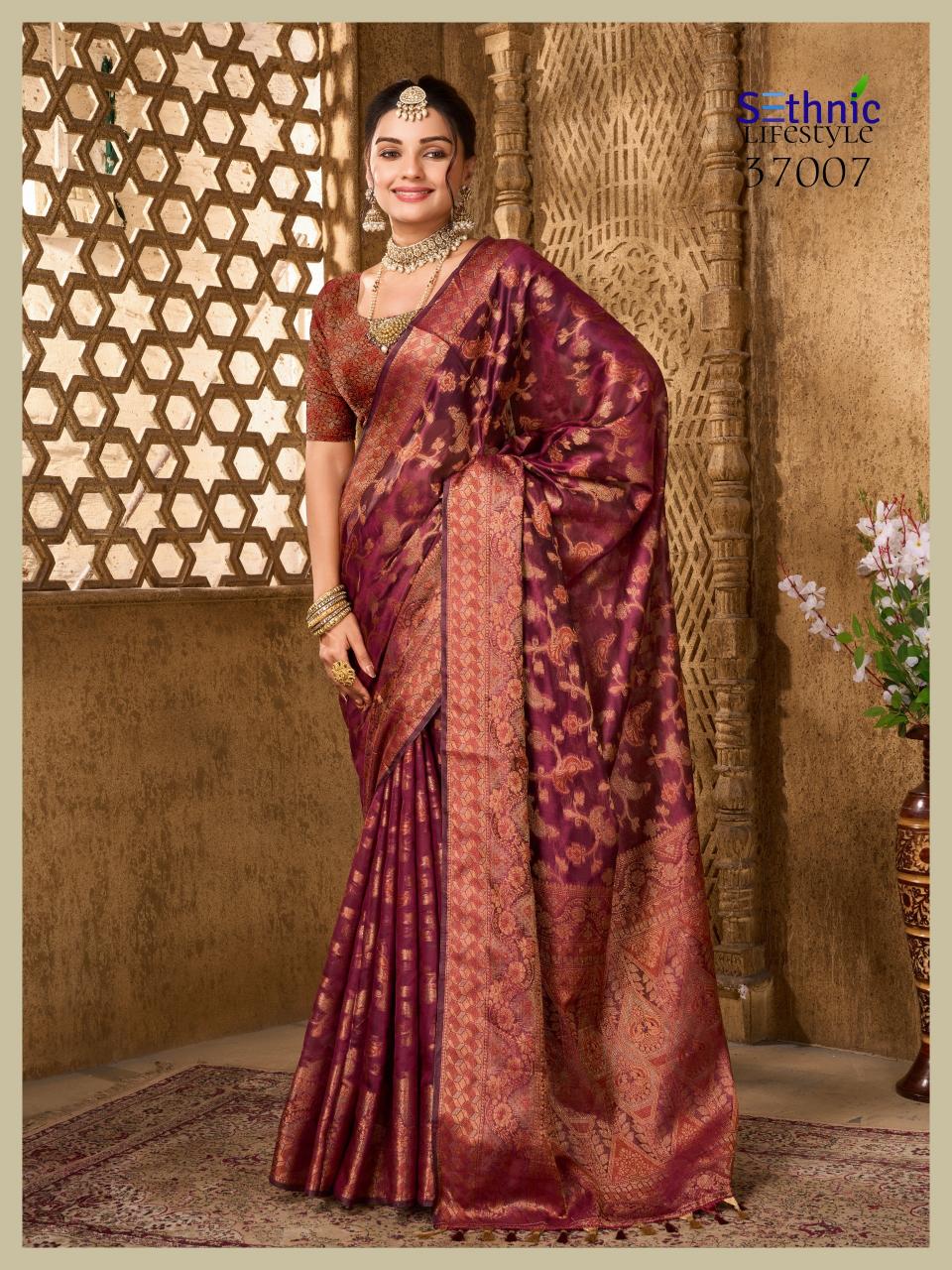 Sethnic Evogue 2 Organza Fancy Saree Wholesale Catalog