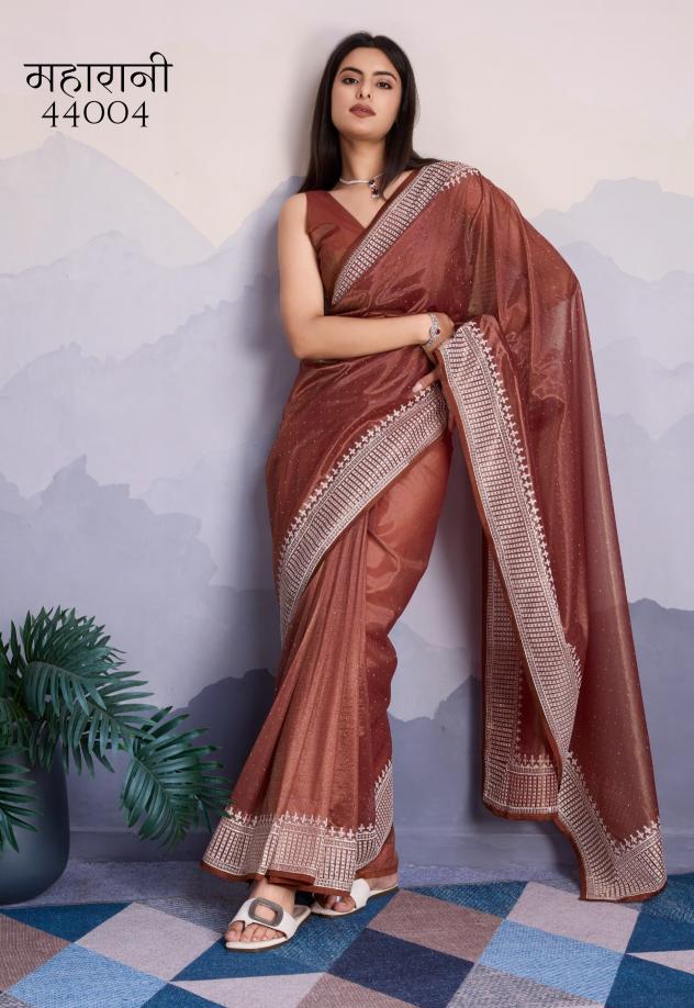 Sethnic Maharani Twill Net Fancy Saree Wholesale Catalog