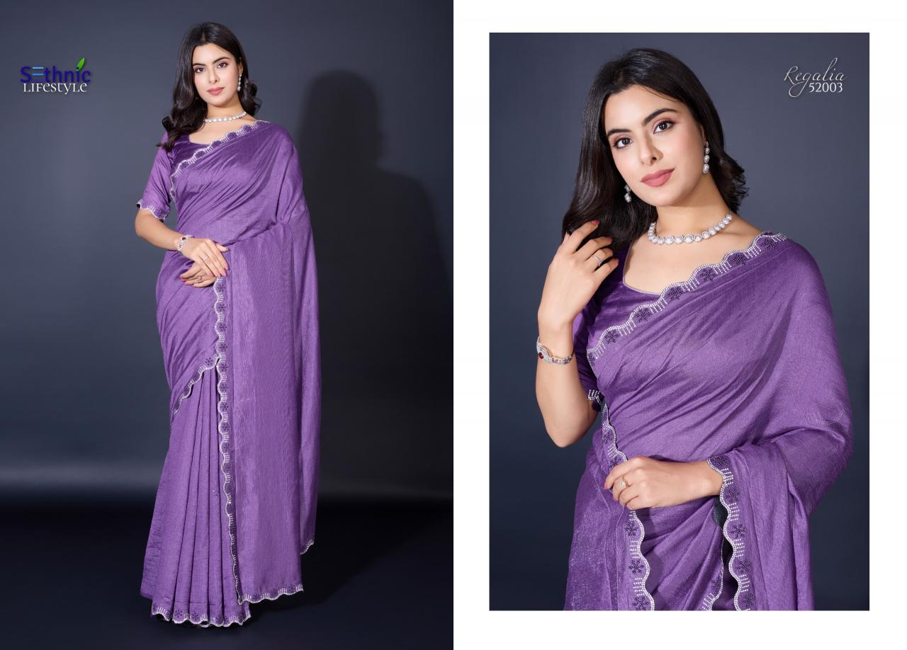 Sethnic Regalia Khadi Shimmer Fancy Saree Wholesale catalog