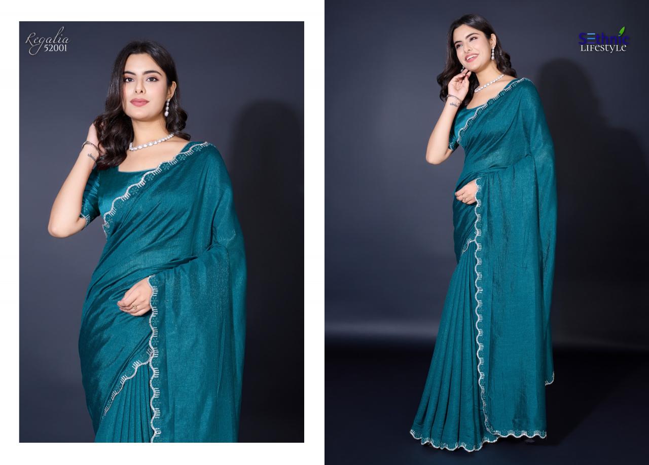 Sethnic Regalia Khadi Shimmer Fancy Saree Wholesale catalog