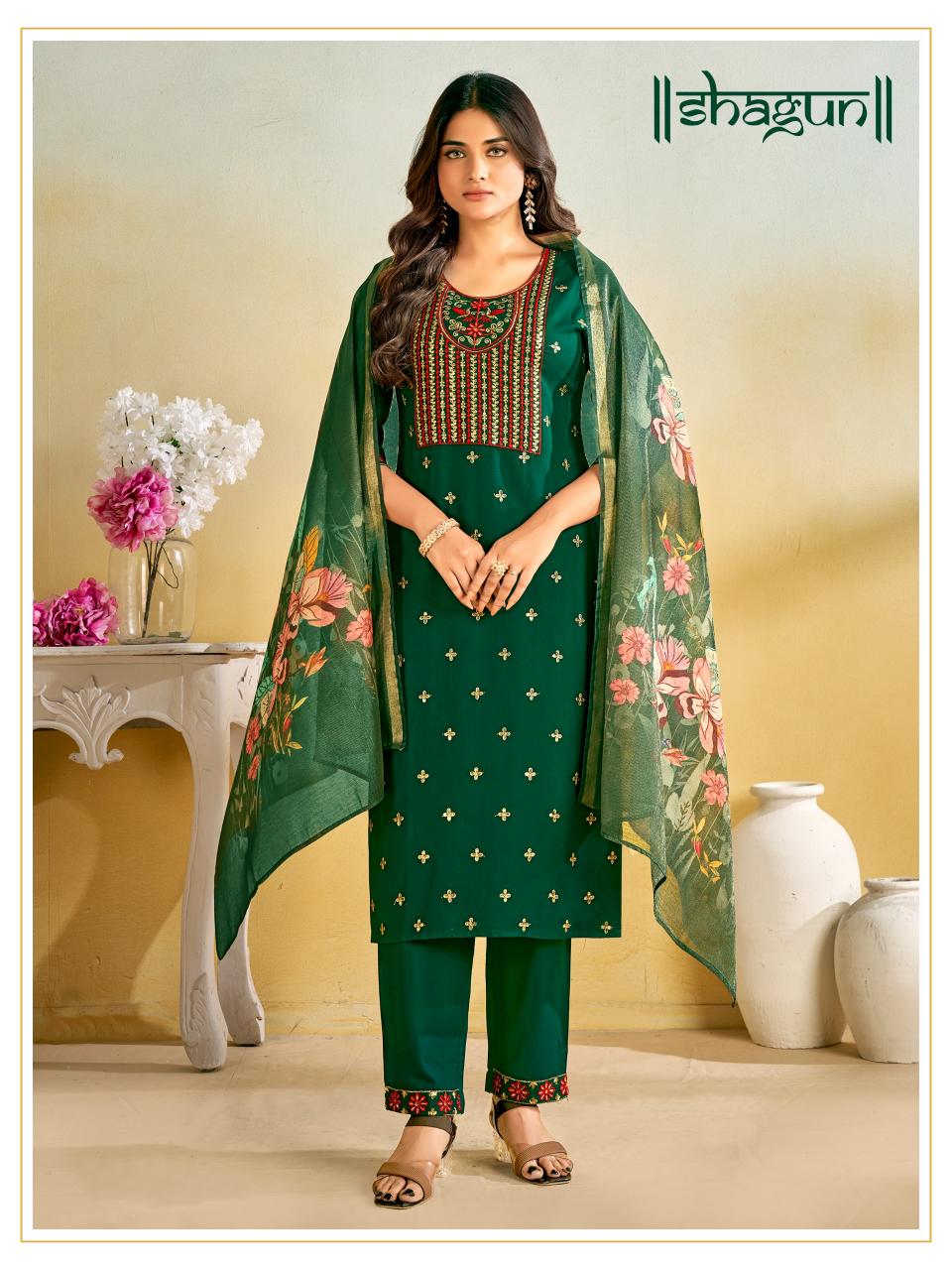 Shagun Embroidered Kurtis Online India Wholesale Catalog