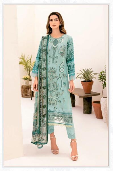Sharaddha Chevron Vol 4 Cotton Dupatta Pakistani Suits Wholesale Catalog