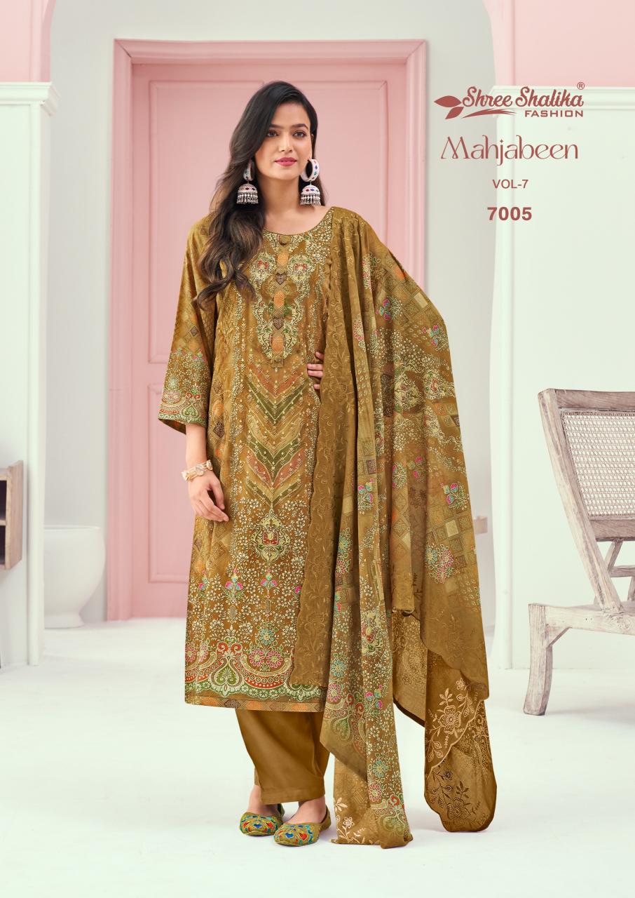 Shree Shalika Mahajbeen Vol 7 Salwar Kameez Wholesale Catalog