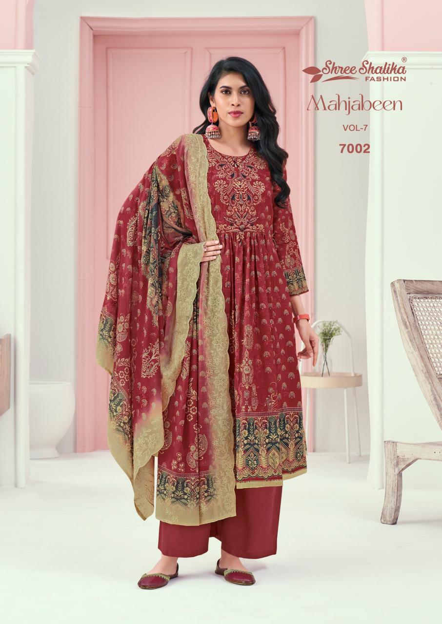 Shree Shalika Mahajbeen Vol 7 Salwar Kameez Wholesale Catalog