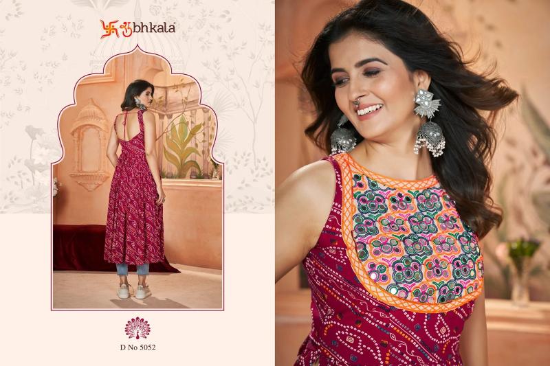 SHUBHKALA FLORY VOL 49 New Exclusive Embroidered with Print Designer Kurti Wholesale Catalog