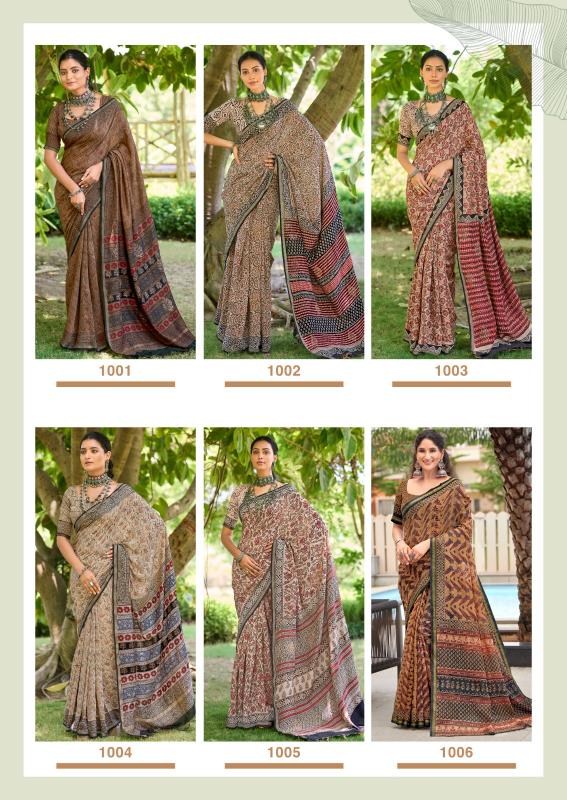 Sr Kasak Cotton Handblock Printed Saree Wholesale catalog