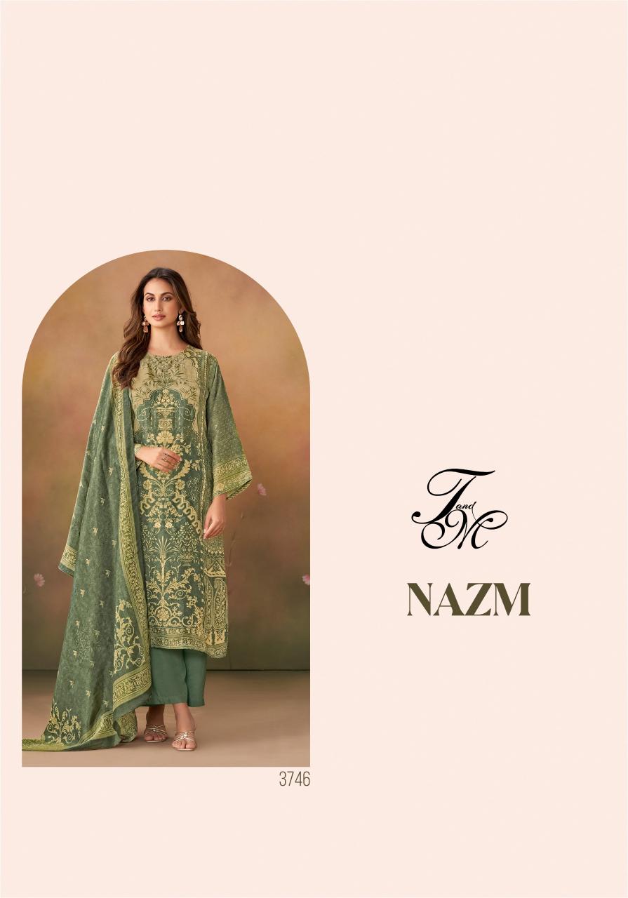 T&M NAZM Viscose Digital Printed Salwar Kameez Wholesale Catalog