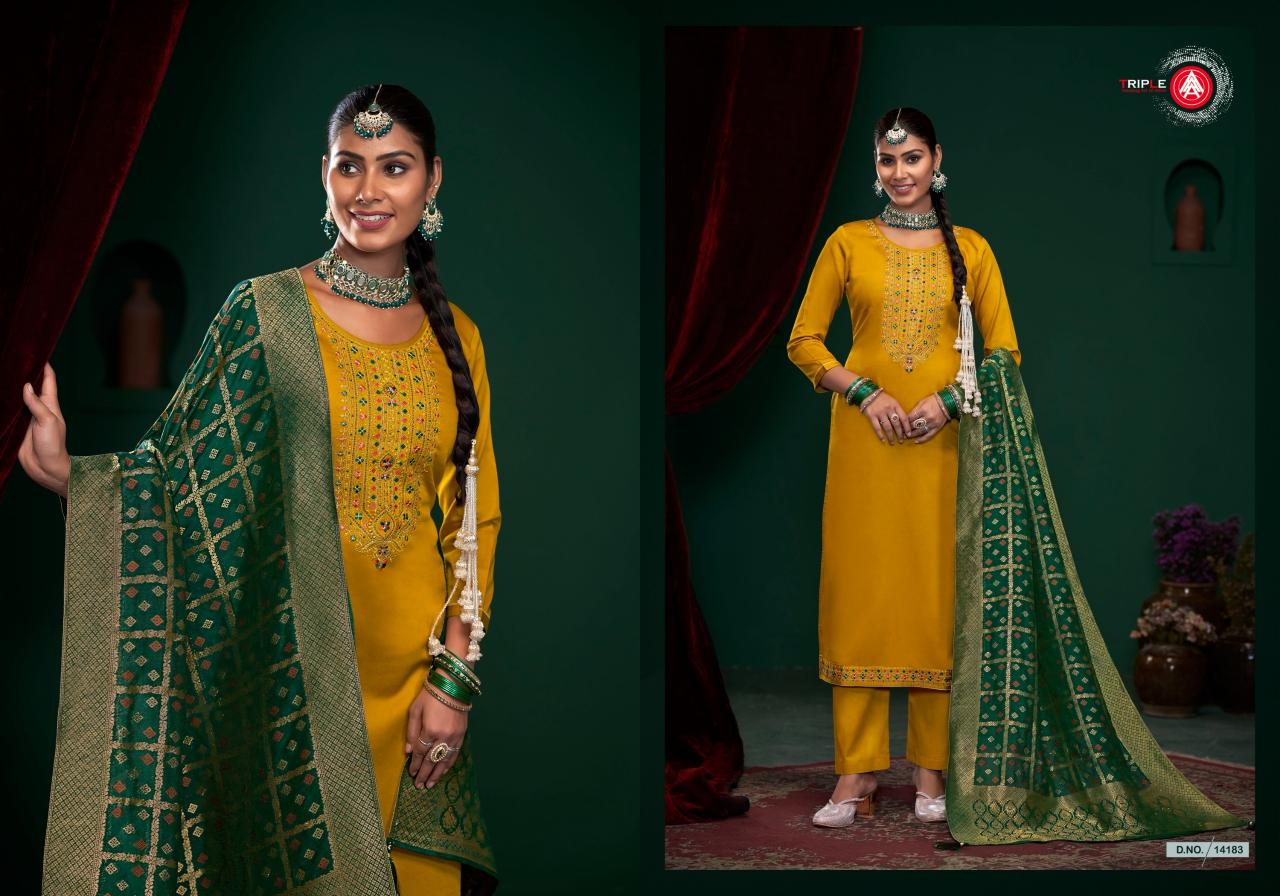 Triple Aaa Aroos Vol 2 Dress Material Wholesale Catalog