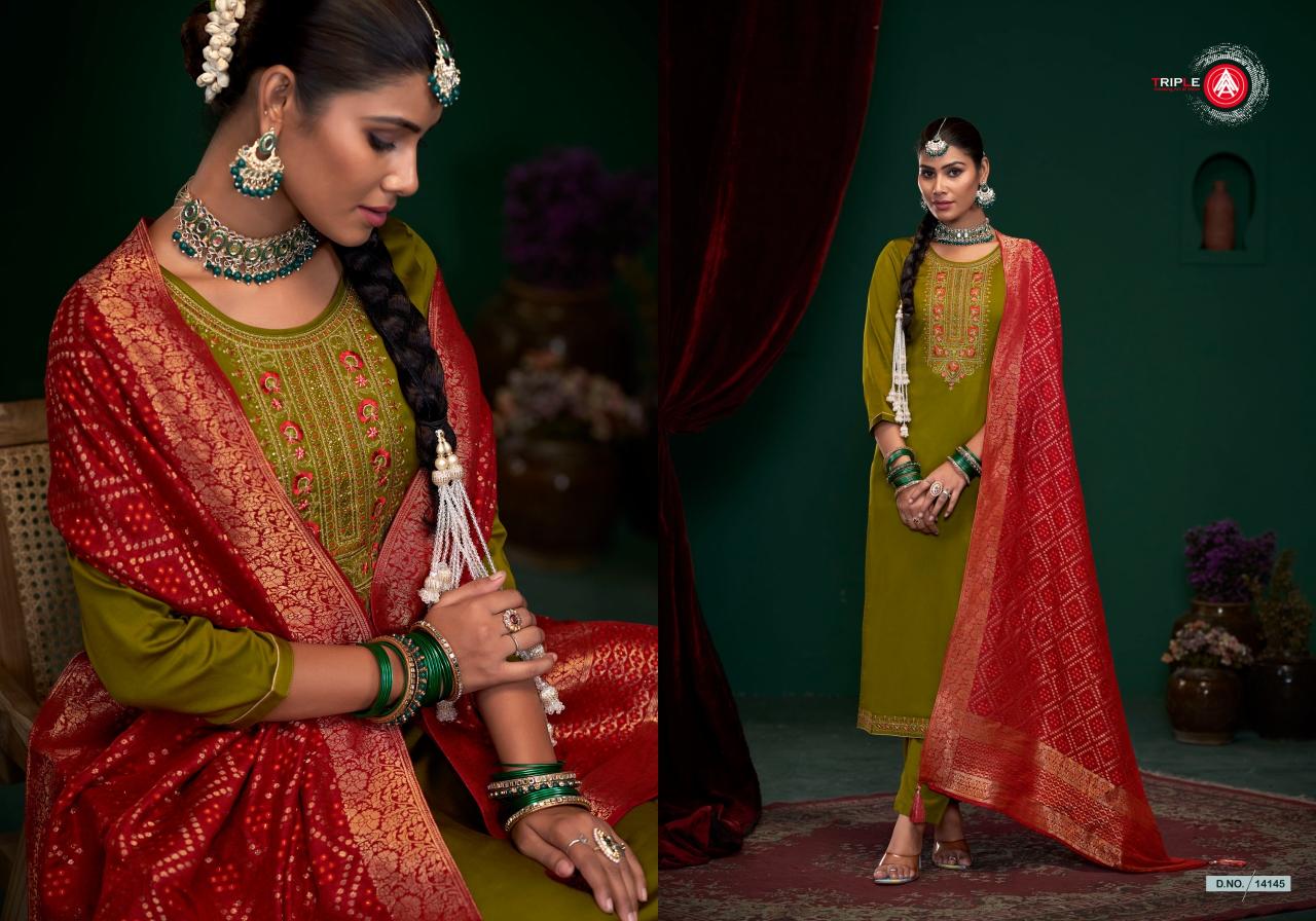 Triple Aaa Aroos Vol 2 Dress Material Wholesale Catalog