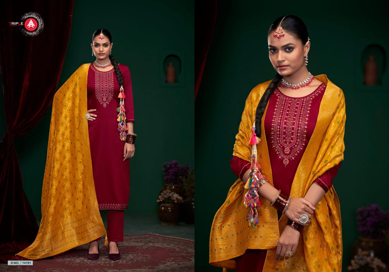 Triple Aaa Aroos Vol 2 Dress Material Wholesale Catalog